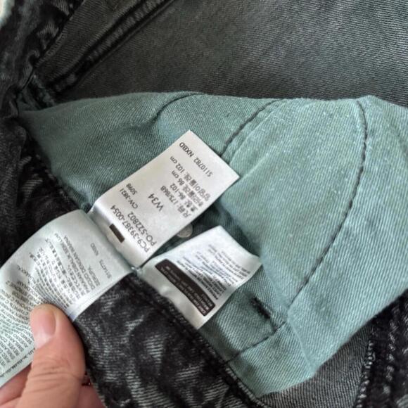 Levi’s 412 Green Acid Wash Denim Cutoff Shorts Men Size 34 Jorts Y2K Vintage - Picture 6 of 12